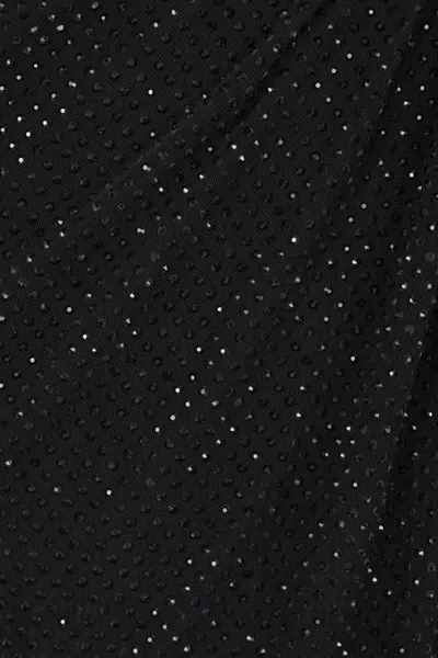 Self-portrait Rhinestone-embellished Maxi Dress In Black