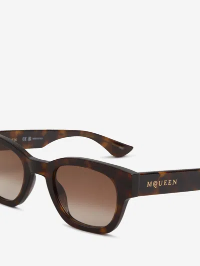 Alexander Mcqueen Eyewear Square Frame Sunglasses In Brown
