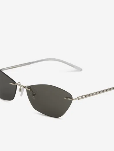 Alexander Mcqueen T-bar Sunglasses In Gold