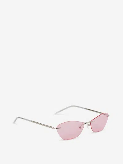 Alexander Mcqueen Eyewear T-bar Slim Sunglasses In Gold