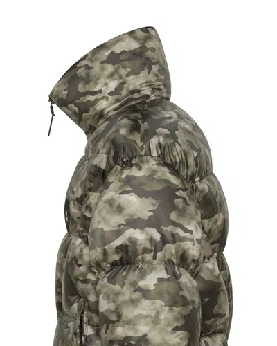 Peuterey Dark Green Puffer Jacket In Multi