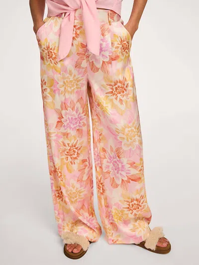 Frnch Philo Wide Leg Trouser In Light Pink In Multi