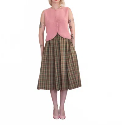 Rosevelvet Lola Pima Cotton Vest In Peony In Pink