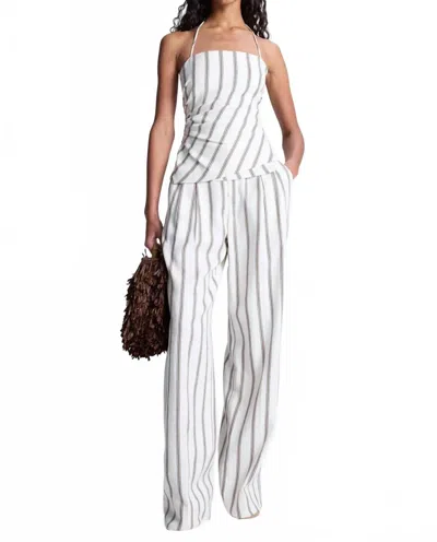 A.l.c Charles Striped Pant In Cream Stripe In White