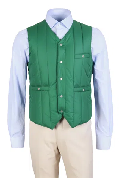 Kiton Kired By  Cotton-nylon Vest In Green