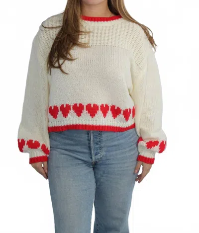 Miss Love Amore Sweater In Multi In Neutral