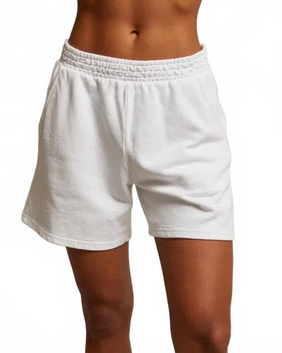 Perfectwhitetee Bari French Terry Sweatshort In White In White