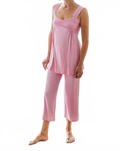 Yala Cleo Babydoll Pajama Set In Blossom In Pink