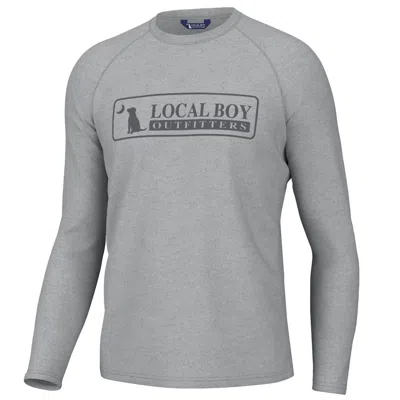 Local Boy Outfitters Men's Poly Fleece Crew Top In Heather Gray In Gray
