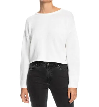 Roxy Heavy Love Sweater In White In Animal Print