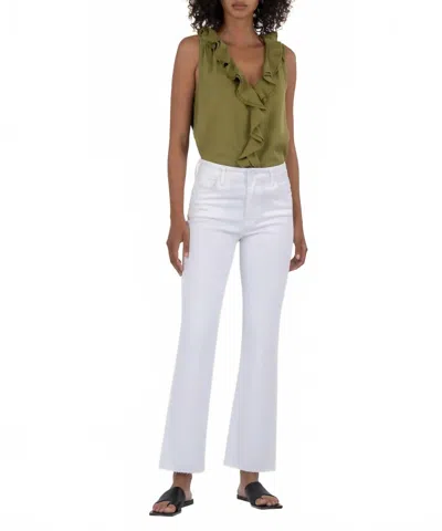Kut From The Kloth Women's Genessa Top In Light Olive In White