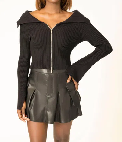 Area Stars Annelle Off The Shoulder Sweater In Black In Black