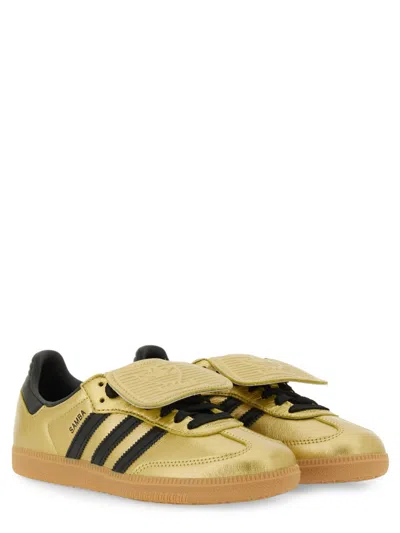 Adidas Originals Samba Long Tongue Womans Shoe In Gold