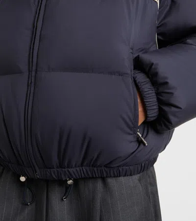 Miu Miu Technical Down Jacket In Blue