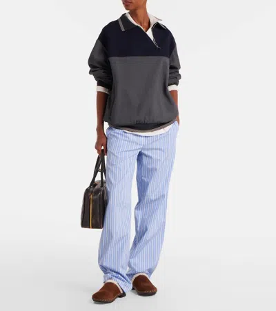 Miu Miu Shearling-lined Suede Clogs In Brown