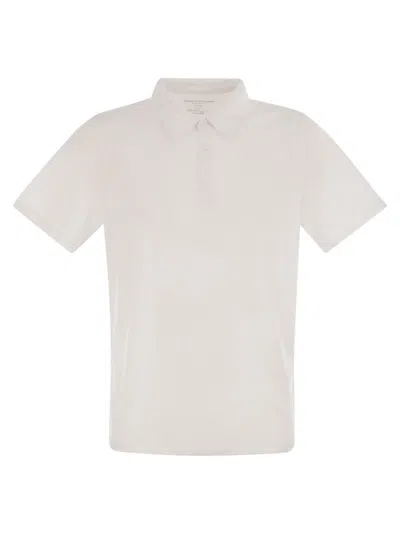 Majestic Filatures Cotton And Lyocell Polo Shirt In White