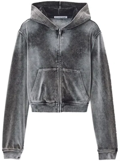 Alexander Wang Washed Feather Cotton Coats In Gray