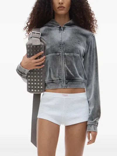 Alexander Wang Washed Feather Cotton Coats In Gray