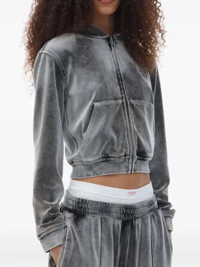 Alexander Wang Washed Feather Cotton Coats In Gray