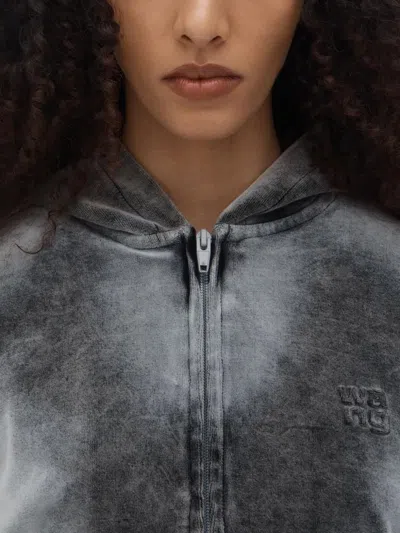 Alexander Wang Washed Feather Cotton Coats In Gray