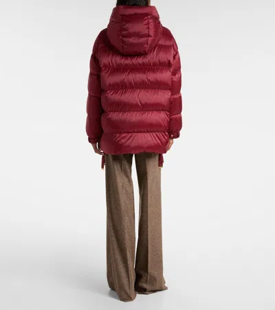 Max Mara Water-resistant Down Puffer Jacket In Red