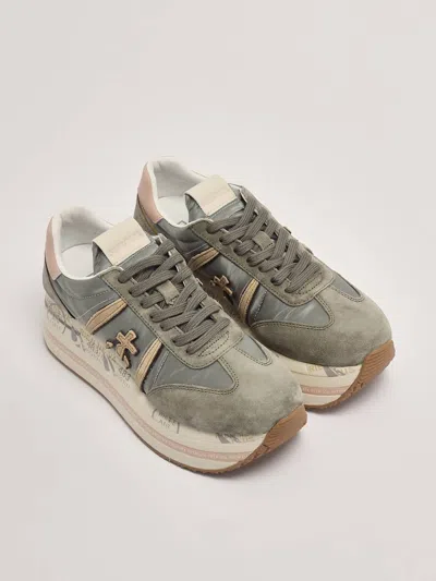 Premiata Sneakers  Woman Color Military In Multi