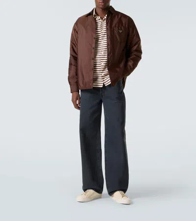 Prada Low Profile Round Toe Rubber Sole Sneakers In White