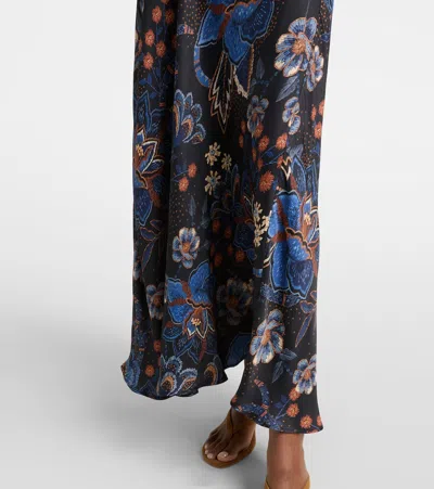 Farm Rio Snakes Bouquet Maxi Slip Dress In Multi