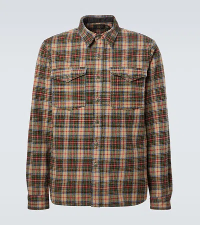 Rrl Plaid Wool And Cotton-blend Twill Shirt In Multi