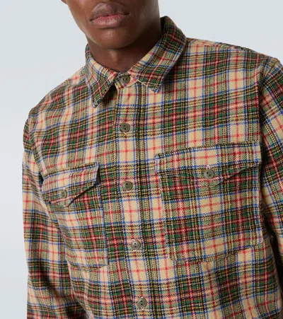 Rrl Plaid Wool And Cotton-blend Twill Shirt In Multi