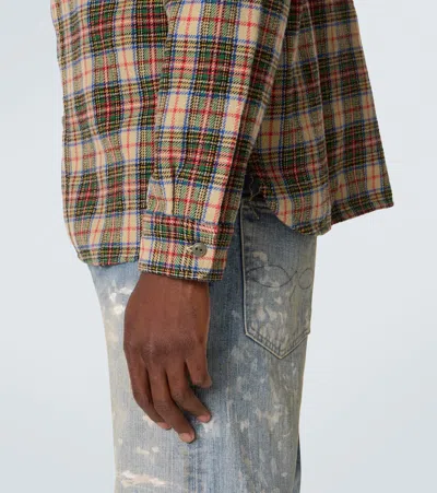 Rrl Plaid Wool And Cotton-blend Twill Shirt In Multi