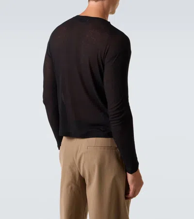 Miu Miu Logo Cotton Jersey T-shirt In Black