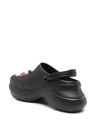 Balenciaga Crocs Jibbitz Sabot In Black