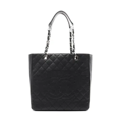 Pre-owned Chanel Matelasse Leather Tote Bag Black
