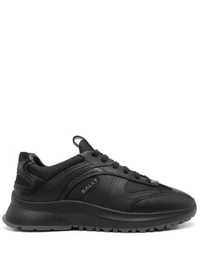 Bally Black Calf And Lamb Sneakers In Black
