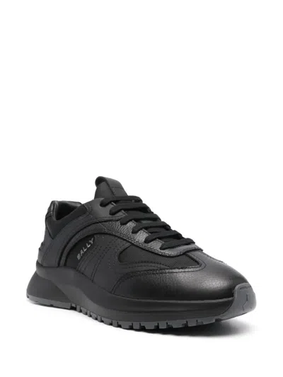 Bally Black Calf And Lamb Sneakers In Black