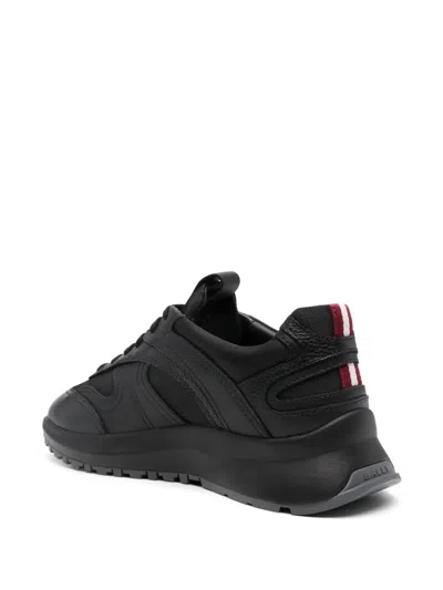Bally Black Calf And Lamb Sneakers In Black
