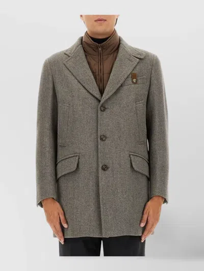 Fay "driving" Coat In Gray