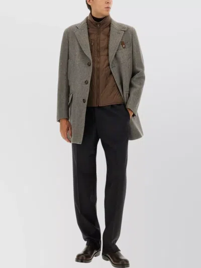 Fay "driving" Coat In Gray