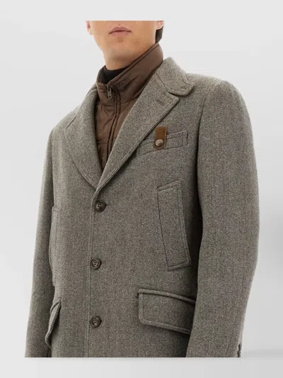 Fay "driving" Coat In Gray