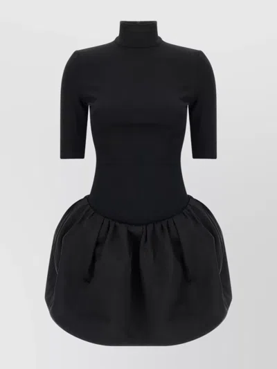 Magda Butrym Mini Dress With Balloon Skirt In Black