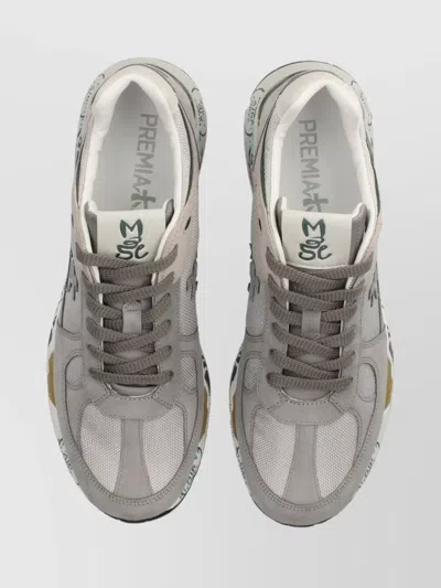 Premiata Low-profile Sneakers With Artistic Graphic Elements In Multi