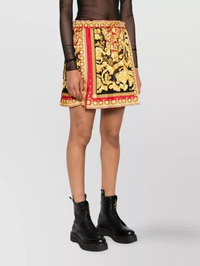 Versace Baroque Print Mini Skirt In Multi