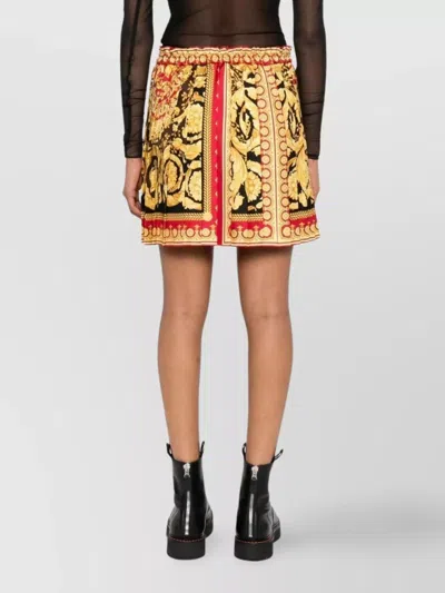 Versace Baroque Print Mini Skirt In Multi