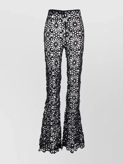 Norma Kamali Crochet Pants In Black