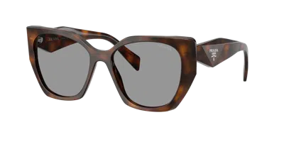 Prada Geometric-frame Sunglasses In Brown