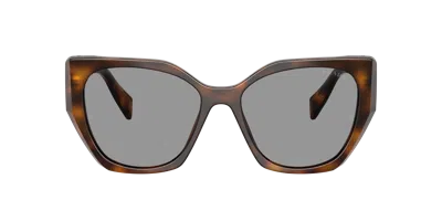 Prada Geometric-frame Sunglasses In Brown