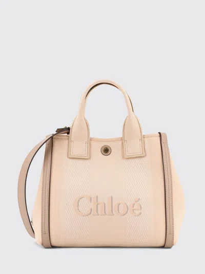 Chloé Chloe' Women Borsa A Tracolla Chloe Carry In Canvas In Neutral