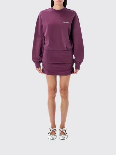 Attico Burgundy Mini Dress In Purple