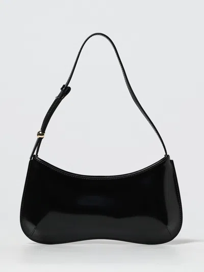 Jacquemus Versatile Shoulder Bag Adjustable Strap Smooth Finish In Black
